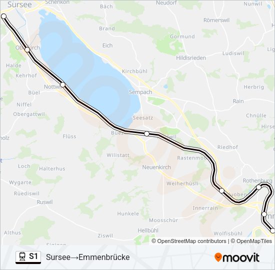 S1 Train Line Map