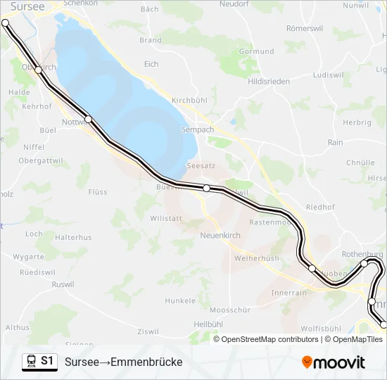 S1 Train Line Map