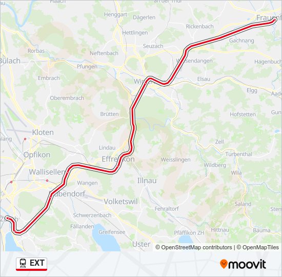 EXT Train Line Map
