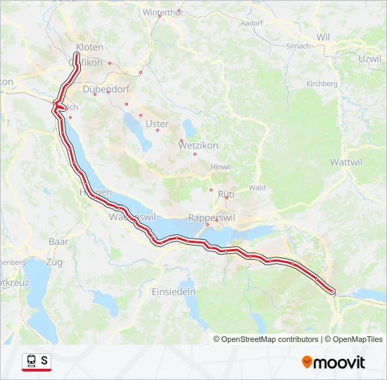 S Train Line Map