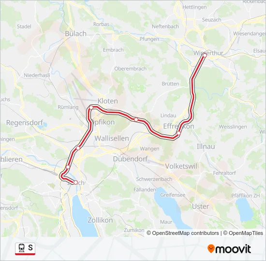 S Train Line Map