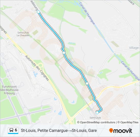 6 Bus Line Map