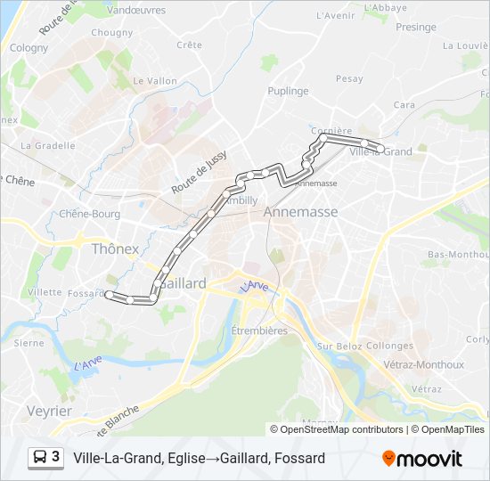 3 Bus Line Map