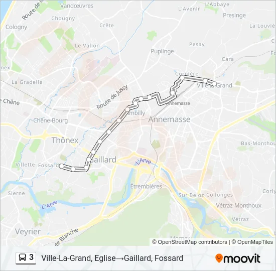 3 Bus Line Map