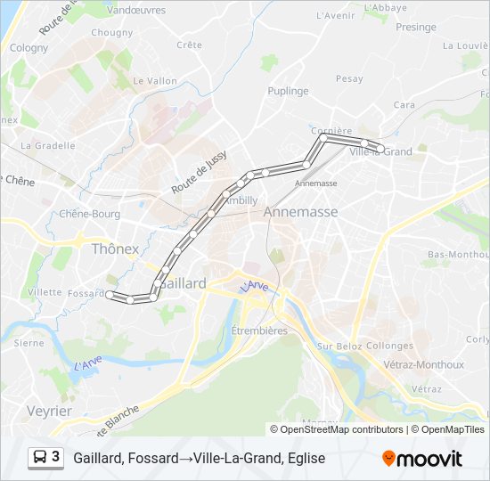 3 Bus Line Map