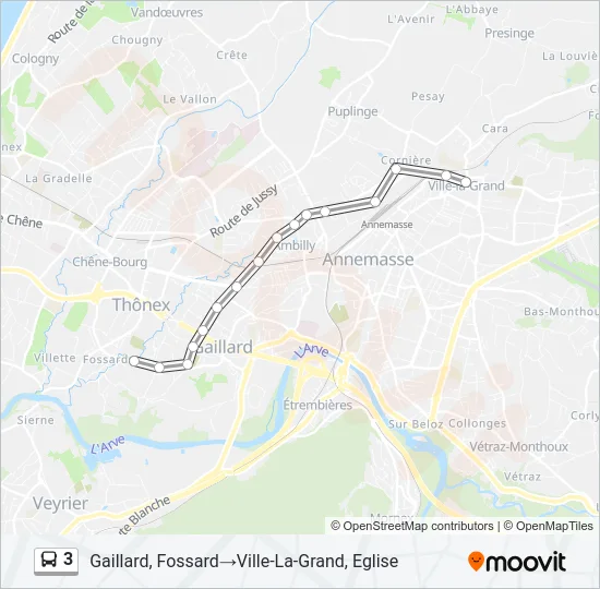 3 Bus Line Map