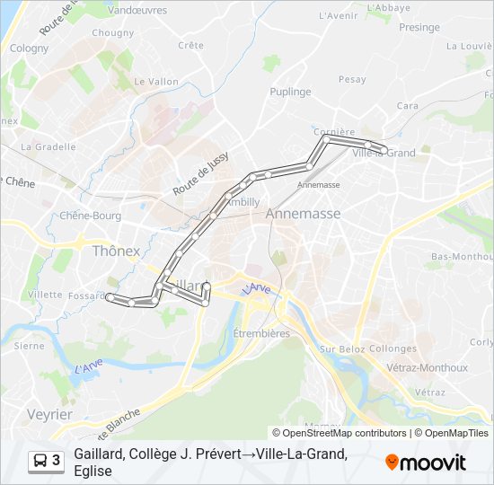 3 Bus Line Map