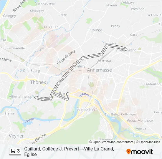 3 Bus Line Map