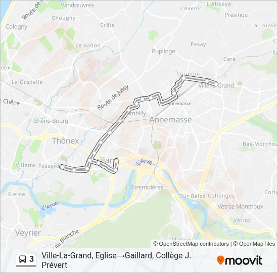 3 Bus Line Map