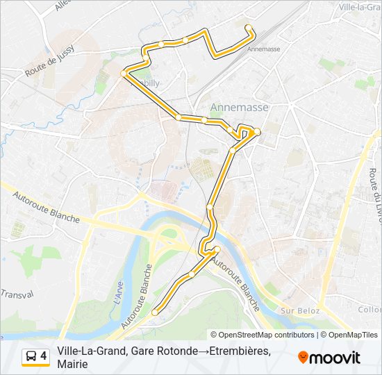 4 Bus Line Map