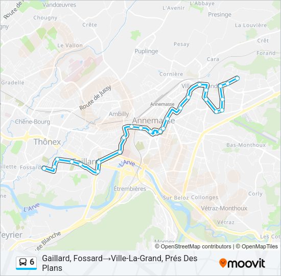6 Bus Line Map