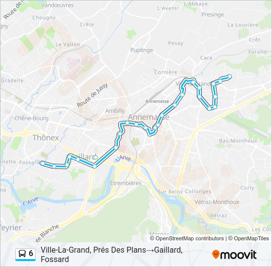 6 Bus Line Map