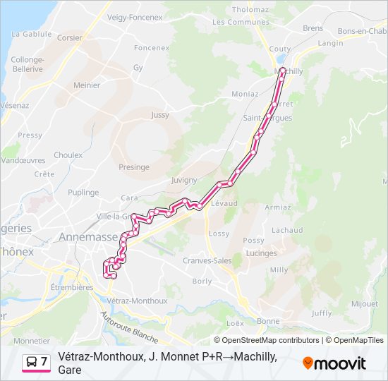 7 Bus Line Map