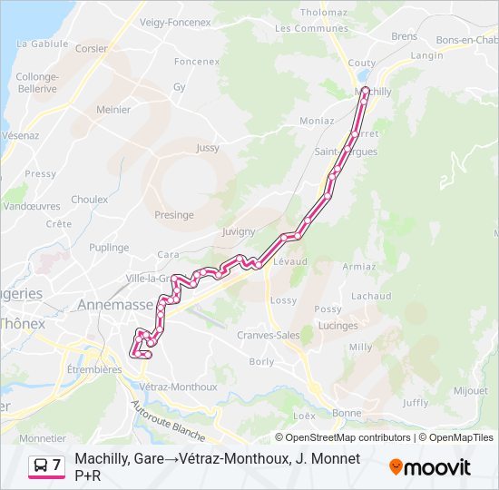 7 Bus Line Map