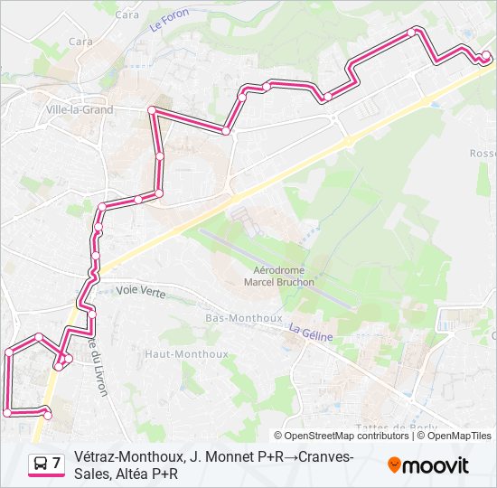 7 Bus Line Map