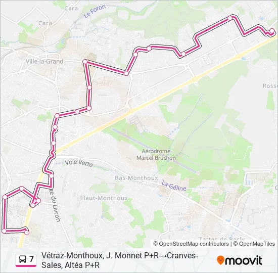 7 Bus Line Map
