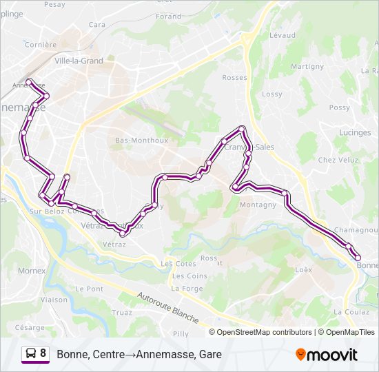 8 Bus Line Map