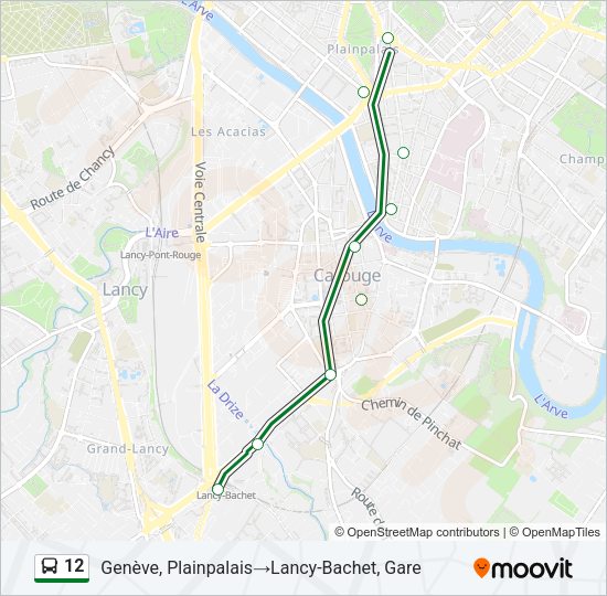12 Bus Line Map