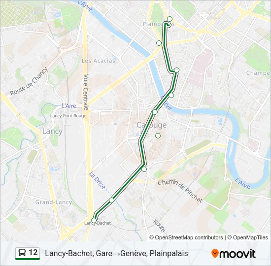 12 Bus Line Map