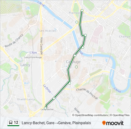 12 Bus Line Map