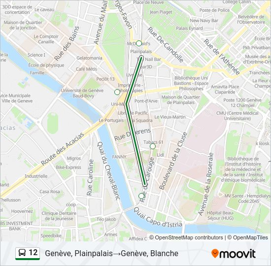 12 Bus Line Map