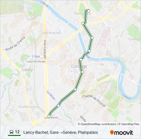 12 Bus Line Map