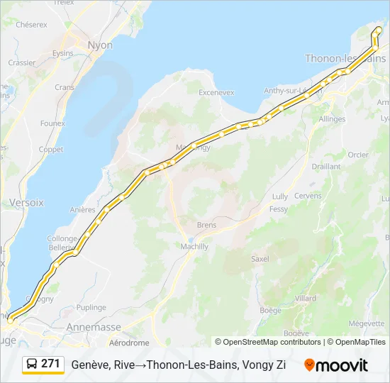 271 Bus Line Map