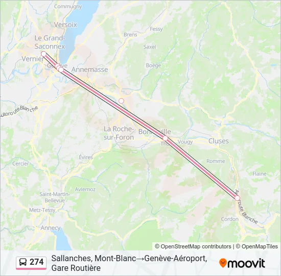 274 Bus Line Map