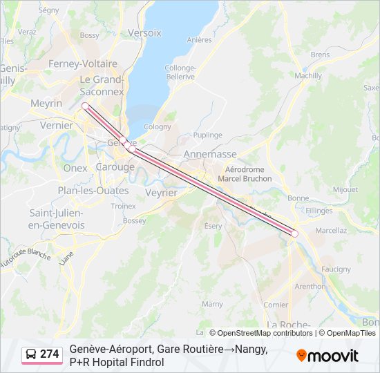 274 Bus Line Map