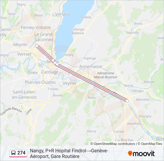 274 Bus Line Map