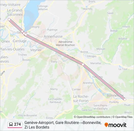 274 Bus Line Map