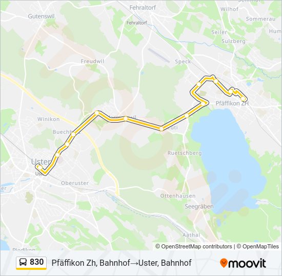 830 Bus Line Map