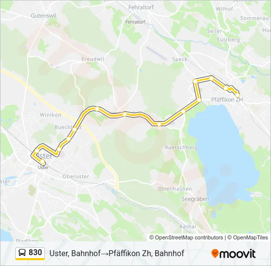 830 Bus Line Map