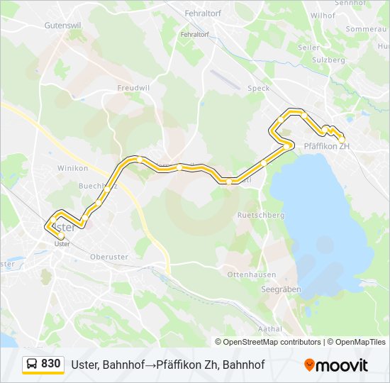 830 Bus Line Map