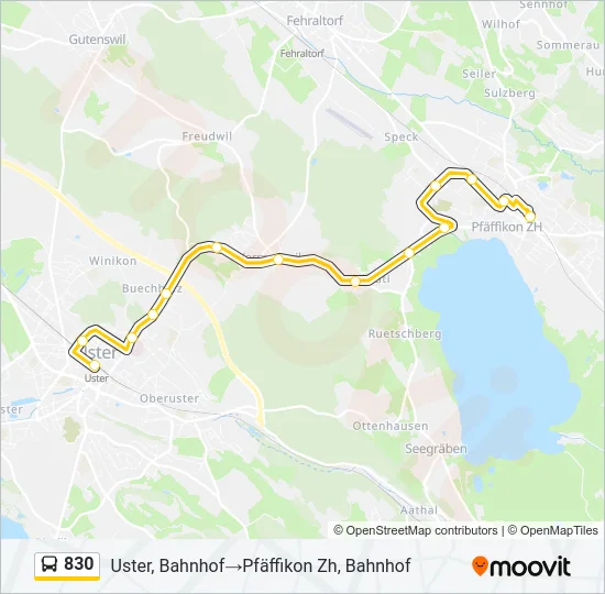 830 Bus Line Map