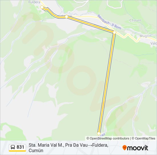 831 Bus Line Map