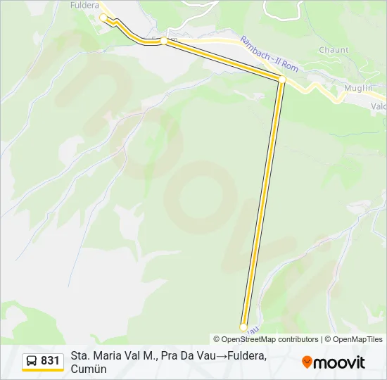 831 Bus Line Map