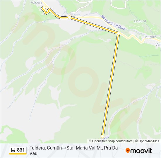 831 Bus Line Map
