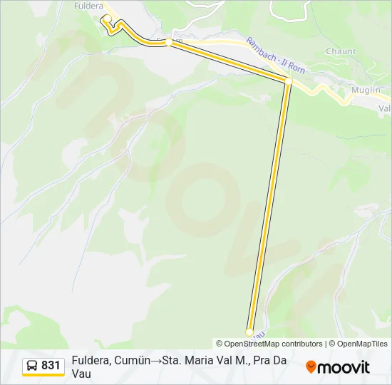 831 Bus Line Map