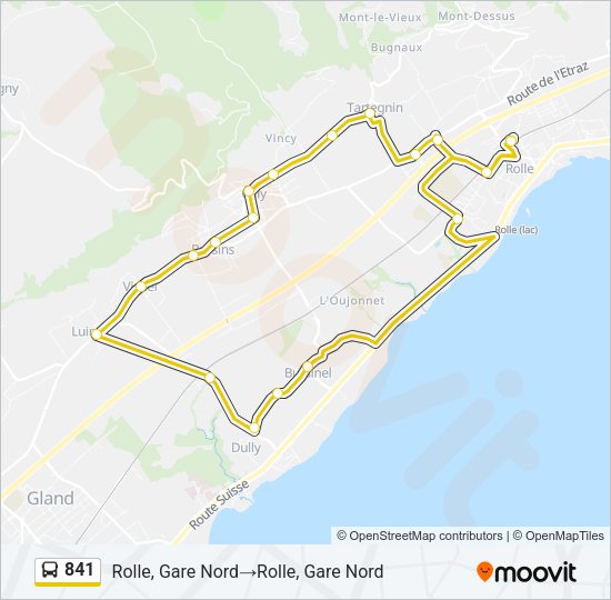 841 Bus Line Map