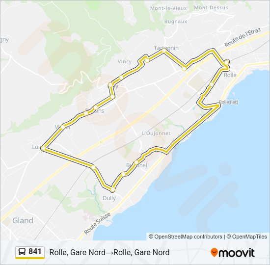 841 Bus Line Map