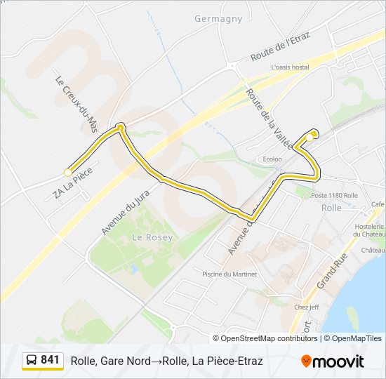 841 Bus Line Map