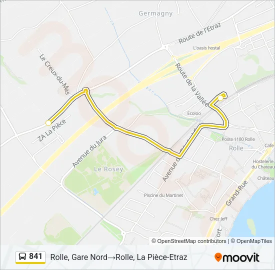 841 Bus Line Map