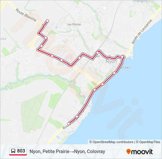 803 Bus Line Map