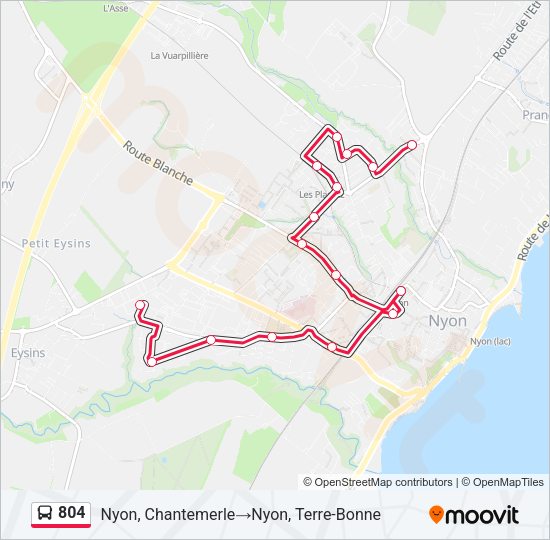 804 Bus Line Map