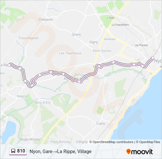 810 Bus Line Map