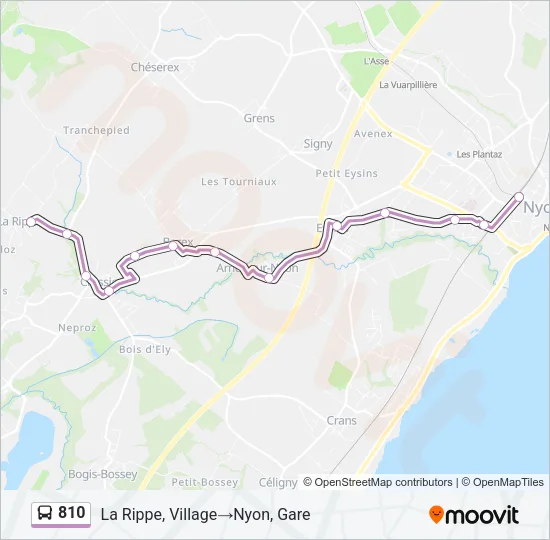 810 Bus Line Map