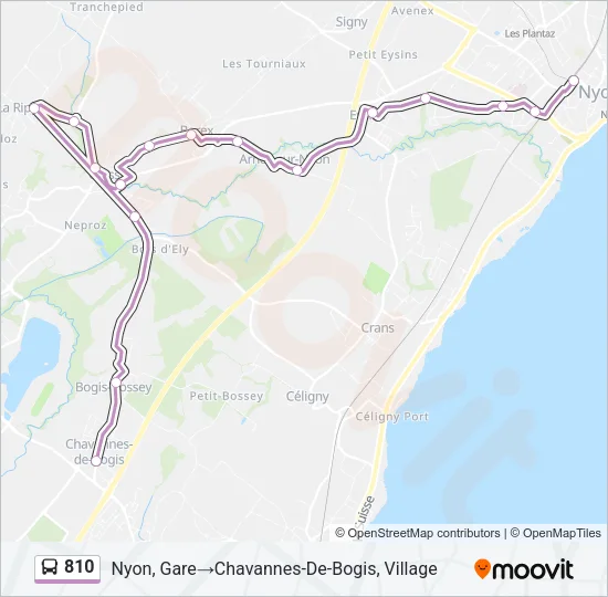 810 Bus Line Map