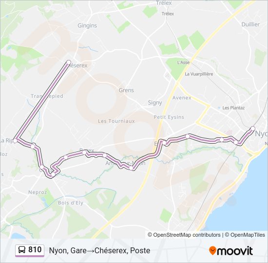 810 Bus Line Map