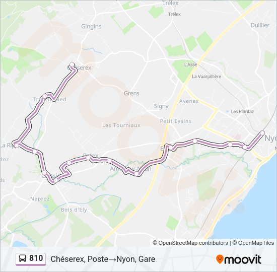 810 Bus Line Map